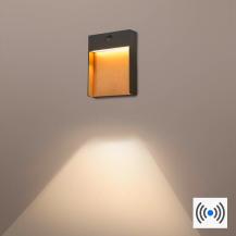 SLV 1002954 FLATT LED Außenwandleuchte mit Bewegungssensor in anthrazit 3000K IP54